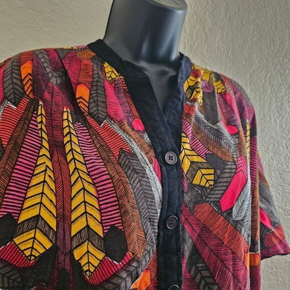 Angie Button-Front Blouse - Picture 2 of 6